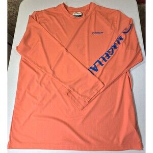 Magellan Outdoor Orange XL Long Sleeve Fishing T-Shirt Stretch Crew Neck Wicking